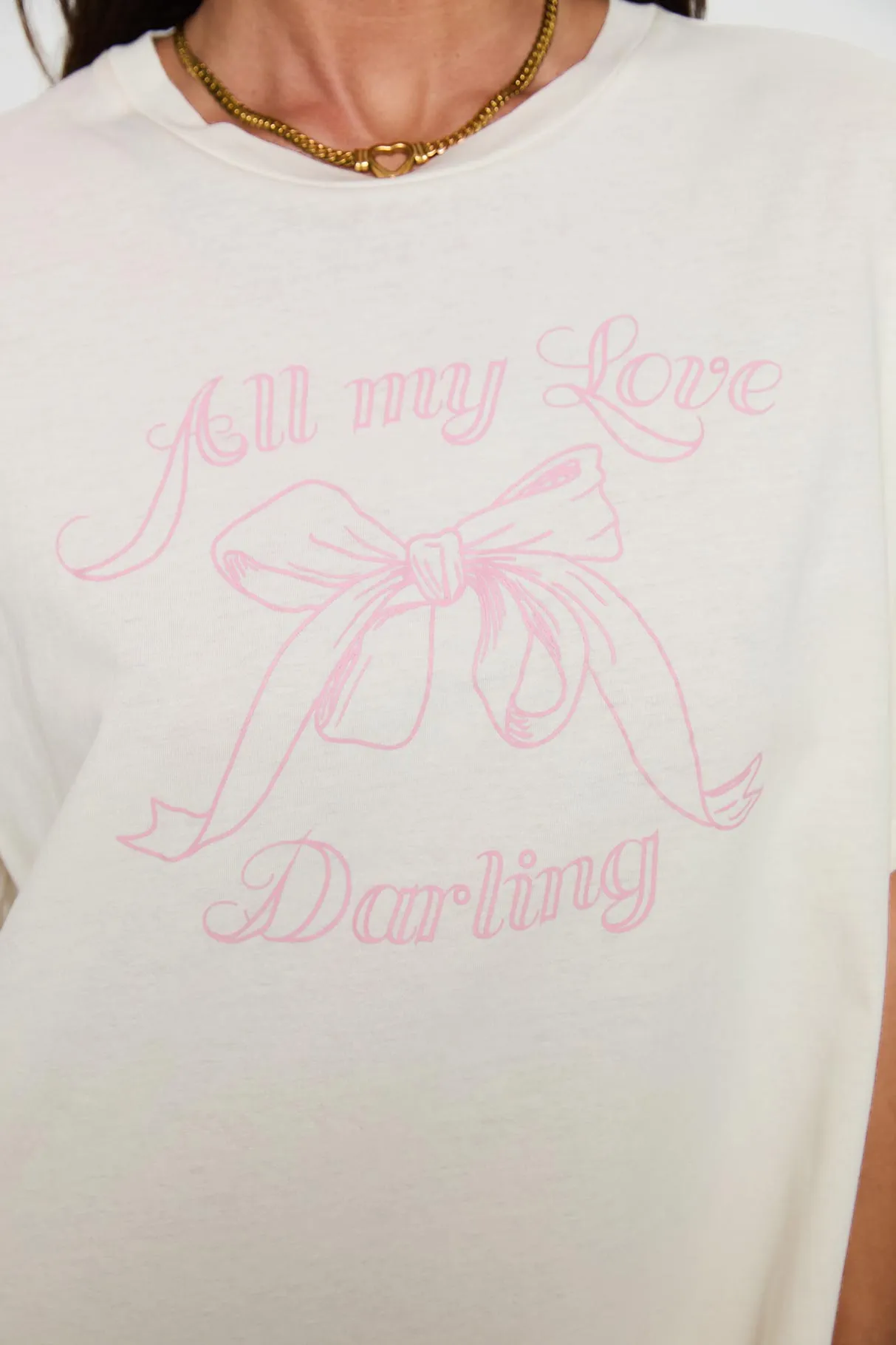 All My Love Bow Tee White