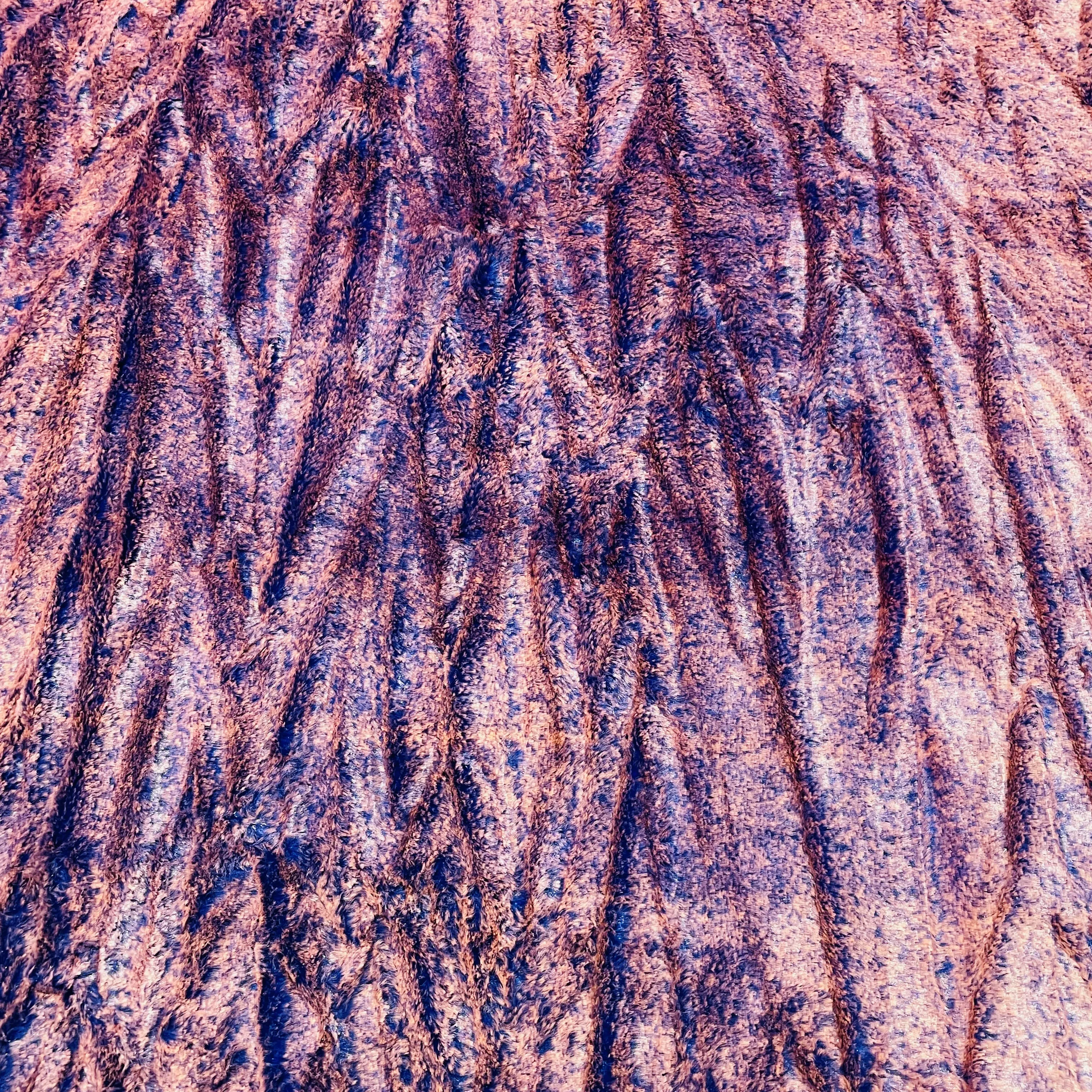 Blue Red Solid Fur Fabric 15