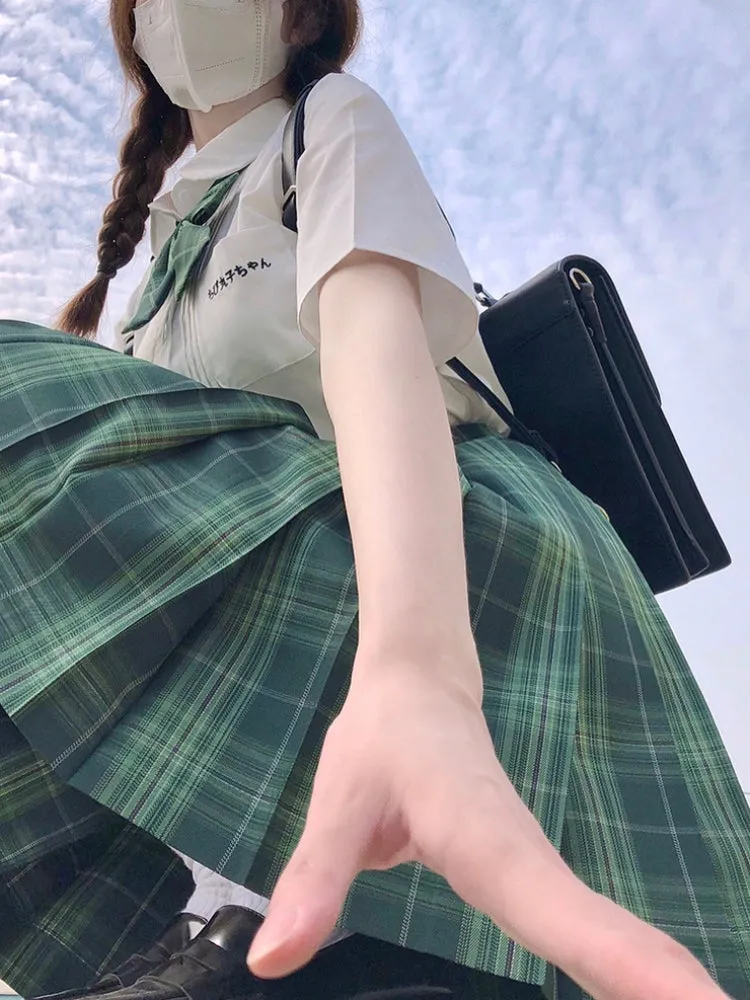 Emerald Silver Tinsel JK Uniform Skirts