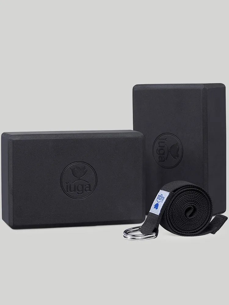 IUGA 2 Packs Yoga Blocks With Yoga Strap